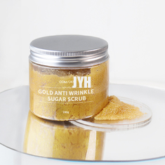 OEM van 210g 24K Gouden Exfoliating Sugar Body Scrub de Productengmpc Goedkeuring van de Huidzorg