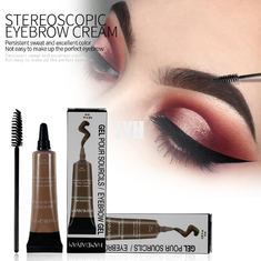 Waterdichte Vloeibare Wenkbrauwroom met Gel van de de Kleurstofwenkbrauw van de Borstel het Langdurige Make-up
