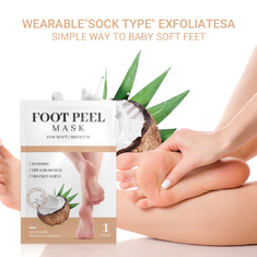 Van het de Voetmasker van de Unscentedkokosnoot de Voetzorg het Vastgestelde Exfoliating en Bevochtigen