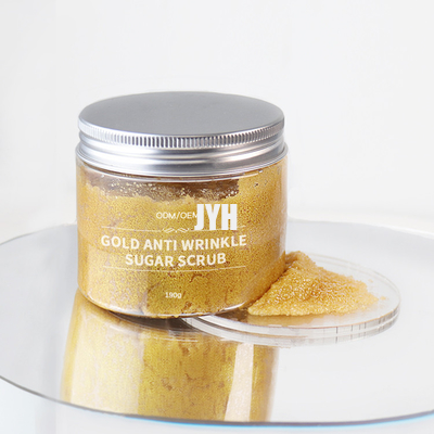 OEM van 210g 24K Gouden Exfoliating Sugar Body Scrub de Productengmpc Goedkeuring van de Huidzorg