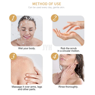 OEM van 210g 24K Gouden Exfoliating Sugar Body Scrub de Productengmpc Goedkeuring van de Huidzorg