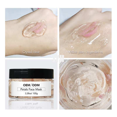 OEM Huidzorg Clay Mask Natural 100ml Rose Petal Face Gel Mask