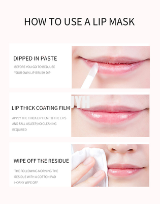 De Lippenmasker die van de veganistslaap Exfoliating-de Behandeling van Lippenlijnen hydrateren