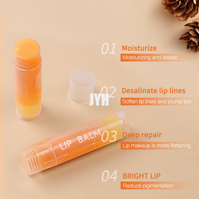 ISO OEM Huidverzorgingsproducten Oranje Anti-uitdrogende lippenstift Liplijnen Behandeling Lippenbalsem