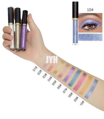10 kleuren Diamond Glitter Eyeshadow Waterproof Long die Metaalflikkeringsoogschaduw duren