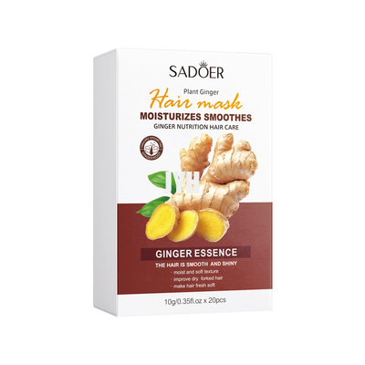 van de Schoonheidsmiddelenginger extract nutrition hair care van 10g Bodycare verbetert de Vochtige en Zachte Textuur Droog Vertakt Haarmasker