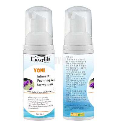 60ML de vrouwelijke Vertrouwelijke Schuimende Vrouwen Vaginal Health PH van Wassaldi