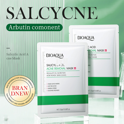 OEM Salicylic Zure Acnemasker krimpt Poriën die Bevochtigend Gezichtsbladmasker ophelderen