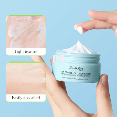 60g Hyaluronic Zure Vochtinbrengende crème Gezichtsroom die Anti het Verouderen Rimpel ophelderen verwijdert Fijne Lijnen vermindert