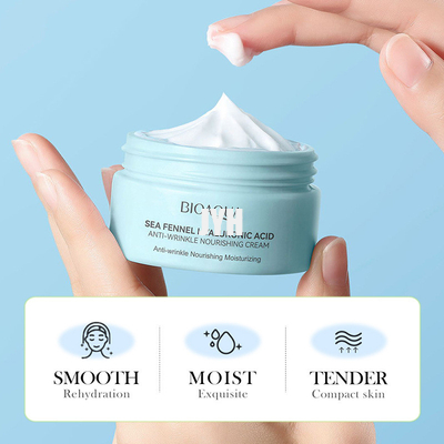 60g Hyaluronic Zure Vochtinbrengende crème Gezichtsroom die Anti het Verouderen Rimpel ophelderen verwijdert Fijne Lijnen vermindert