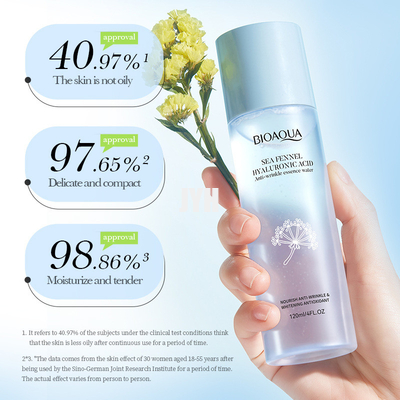 120ml Toner van de huidzorg en Overzeese van de Lotion Bevochtigende Huid Venkel Hyaluronic Zure Antirimpel