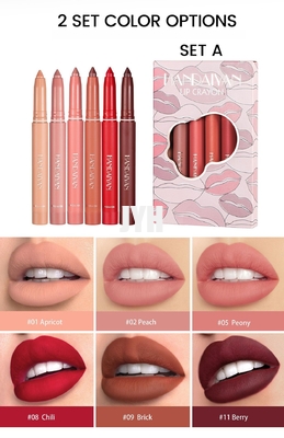 Het roteren Sharpenable Matte Lip Liner Crayon Smudge Bestand het Hydrateren Naakte voelt Fluweelachtig Lippenstift