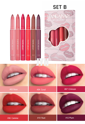 Het roteren Sharpenable Matte Lip Liner Crayon Smudge Bestand het Hydrateren Naakte voelt Fluweelachtig Lippenstift