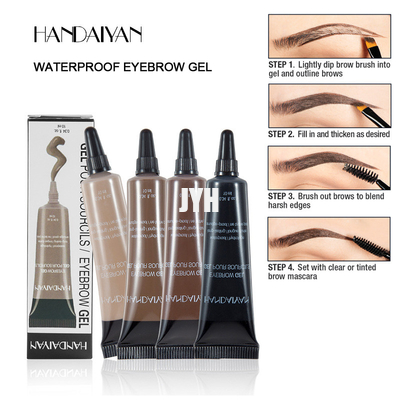 Waterdichte Vloeibare Wenkbrauwroom met Gel van de de Kleurstofwenkbrauw van de Borstel het Langdurige Make-up