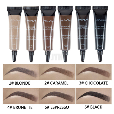 Waterdichte Vloeibare Wenkbrauwroom met Gel van de de Kleurstofwenkbrauw van de Borstel het Langdurige Make-up