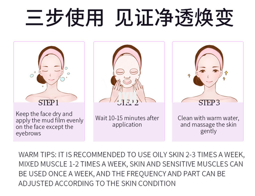 Diepe Reinigende Aubergine Gezichtsclay mask blackhead pore cleanser Clay Mud Mask