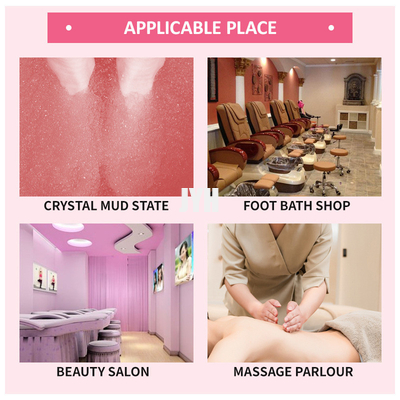 De teennagelbehandeling die Lavendelvoet kalmeren doorweekt met Badzout voor Foot SPA