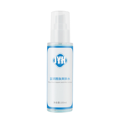 100ml blauwe Koperpeptide Gezichtswatergloed die de Huidzorg stabiliseren van het Reparatie Diepe Hydraat