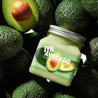 ODM schrobt het Avocado Gezichtslichaam het Organische Diepe het Reinigen van Exfoliante Bevochtigen