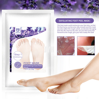 OEM het Explosieve die Exfoliating Masker van de Lavendelvoet voor Dode Huid Calluses 40ml wordt geplaatst