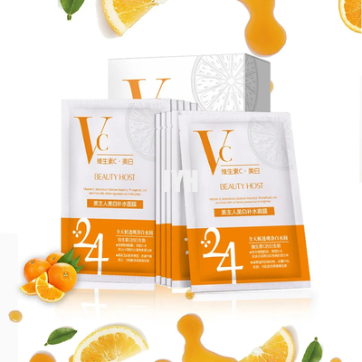 25 ml-Huid die Gezichts van het het Bladmasker van de Maskervitamine c van de de Huidzorg Ophelderend het Gezichtsmasker witten