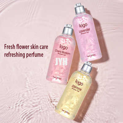 300 ml OEM huidverzorgingsproducten Petal Parfum Reinigingsmiddel Vochtinbrengend Douchegel