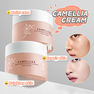 60G OEM huidverzorgingsproducten Camellia Flower Anti-oxiderend vochtverzorgend reparatie gezichtscrème