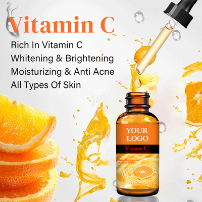 MSDS OEM huidverzorgingsproducten Anti-aging Vitamine C Gezichtsserum met hyaluronzuur