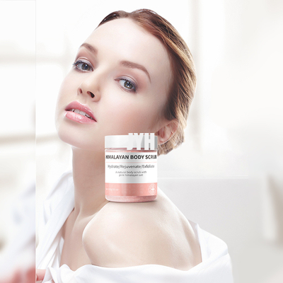 Geurloze OEM huidverzorgingsproducten verwijdert dode huidcellen Roze exfoliator Himalaya zout lichaam scrub